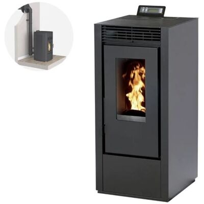 Interstoves Pack Poêle à granules MARINA 14 Etanche + Kit Conduit Ventouse (sortie façade) - Noir Noir - Publicité Interstoves Pack Poêle à granules MARINA 14 Etanche + Kit Conduit Ventouse (sortie façade) - Noir Noir - Publicité
