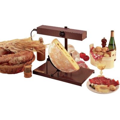 Raclette Louis Tellier Bron Coucke Traditionnelle Alpage Demi-Fromage RACL01 900 W Marron - Publicité Raclette Louis Tellier Bron Coucke Traditionnelle Alpage Demi-Fromage RACL01 900 W Marron - Publicité