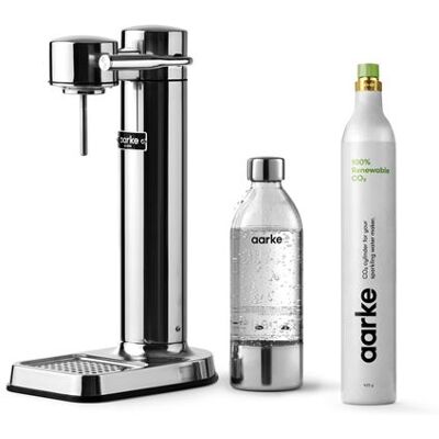 Machine à soda et eau gazeuse AARKE Pack Carbonator 3 Inox + CO2 argent - Publicité Machine à soda et eau gazeuse AARKE Pack Carbonator 3 Inox + CO2 argent - Publicité