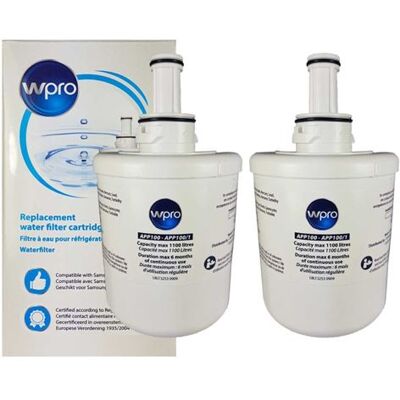 Non communiqué Filtres à eau (x2) wpro app100/1 pour réfrigérateur samsung - maytag - Publicité Non communiqué Filtres à eau (x2) wpro app100/1 pour réfrigérateur samsung - maytag - Publicité