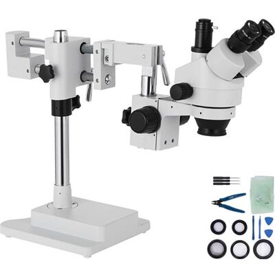 Non communiqué Microscope Stéréo Trinoculaire 3.5X-90X - Zoom 360° Rotatif - Double Bras - Pour Laboratoire et Vidéo - Publicité Non communiqué Microscope Stéréo Trinoculaire 3.5X-90X - Zoom 360° Rotatif - Double Bras - Pour Laboratoire et Vidéo - Publicité