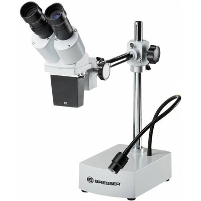 Bresser microscope Biorit ICD CS 5x-20x 49 cm aluminium blanc/noir - Publicité Bresser microscope Biorit ICD CS 5x-20x 49 cm aluminium blanc/noir - Publicité