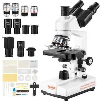 Non communiqué VEVOR Microscope Trinoculaire Composé Biologique Avec Platine 2 Étages Interface 40X-5000X - Publicité Non communiqué VEVOR Microscope Trinoculaire Composé Biologique Avec Platine 2 Étages Interface 40X-5000X - Publicité