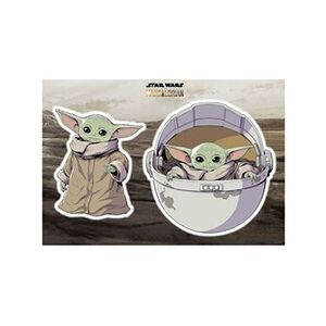 Komar Stickers Muraux géant Mandolorian Baby Yoda -The Child- Star Wars 50 x 70 cm - Publicité