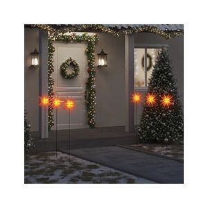 Guirlande de Noël vidaXL Lumières de Noël avec piquets 3 pcs LED pliable rouge 35 cm - Publicité