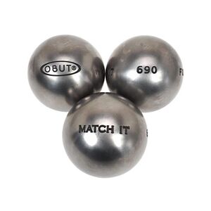 Obut Boules de pétanque Match it inox 73mm mEta Argent métalisé Taille : 700g Taille : 700g - Publicité