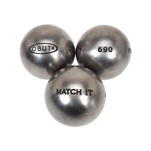 Obut Boules de pétanque Match it inox 76mm mEta Argent métalisé Taille : 700g Taille : 700g - Publicité