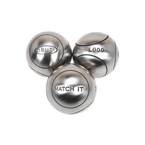 Obut Boules de pétanque Match it inox 72mm strie1 Argent métalisé Taille : 720g Taille : 720g - Publicité