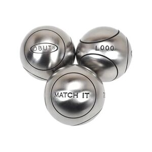 Pétanque Obut Boules de pétanque Match it inox 72mm strie1 Argent métalisé Taille : 670g Taille : 670g - Publicité