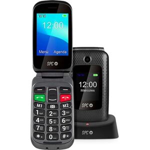 Spc Téléphone portable Senior MAGNUS avec touches XL, appareils auditifs, bouton SOS, noir - Publicité