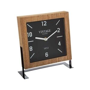 ATMOSPHERA Horloge à poser - L 20 x P 8 x H 23,1 cm - Bois - Marron et noir - Publicité