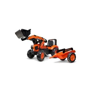 Falk Tractopelle enfant Kubota M135GX avec remorque 3 à 7 ans - - Publicité