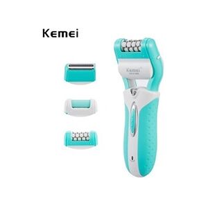 GENERIQUE Kemei Electric Epilator 3 en 1 Rechargeable Lady Depilador Callus Remover Cheveux Rasoir Outil De Soins Des Pieds - Publicité