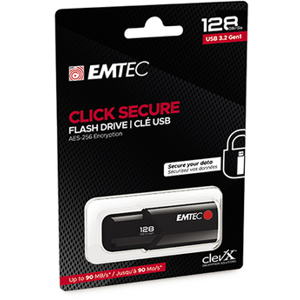 Emtec CLE USB 3.2 CLICK SECURE B120 128GB - Publicité