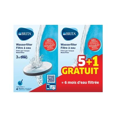 Cartouche Filtre Eau Brita - MicroDisc - Pack de 6 - Publicité Cartouche Filtre Eau Brita - MicroDisc - Pack de 6 - Publicité