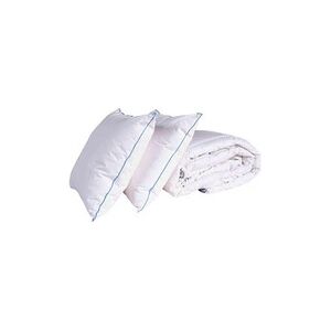 Someo Pack couette prestige hôtellerie 240x220 et oreiller 70% duvet de canard anti-allergènes - Publicité