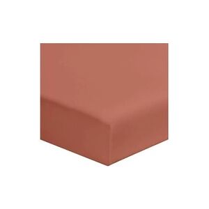 Terre de Nuit Drap housse terracotta 100% coton bonnet 30 cm 120x190 cm - Publicité