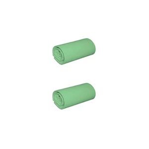 Non renseigné Lot de 2 draps housses jersey vert jade bonnet 30 cm 100% coton biologique 200x200 - Publicité