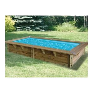 Autre accessoires piscines spa et jacuzzis Ubbink Piscine bois Azura 3,50 x 2,00 x 0,71 m liner bleu avec filtre à cartouche -