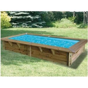 Autre accessoires piscines spa et jacuzzis Ubbink Piscine bois Azura 3,50 x 2,00 x 0,71 m liner bleu avec filtre à cartouche - - Publicité