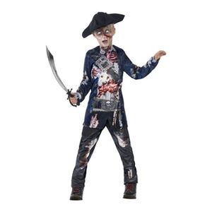 Smiffys Costume Enfant Pirate Zombie Luxe - Noir - M - Publicité