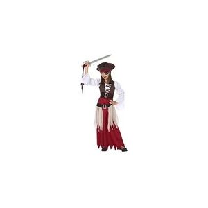 GENERIQUE Costume pour fillette pirate (4 pcs) - un déguisement pour fille enfant taille - 5-6 ans - Publicité