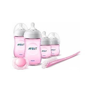 Biberon Avent Kit biberons nouveau-né natural goupillon rose - philips - Publicité