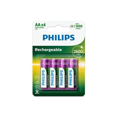 Philips PILES X4 AA 2600 MAH - Publicité Philips PILES X4 AA 2600 MAH - Publicité