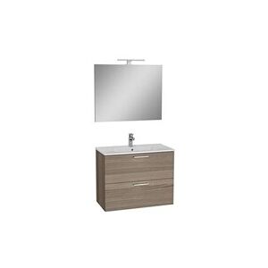 Vitra mia meuble 79x61x39,5 cm pour salle de bain avec miroir, lavabo et éclairage led, cordoba (miaset80c) - Publicité