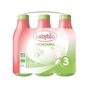 Babybio Lait Croissance Liquide (Pack de 6 bouteilles de 1L) - - Publicité