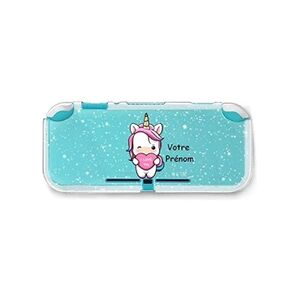 Etui et protection gaming Taperso Coque paillette pour Nintendo Switch Lite avec motif licorne style gamer et geek personnalisable