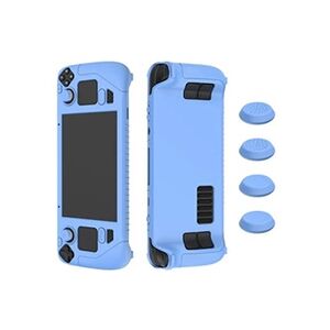 Etui et protection gaming GENERIQUE Etui et protection gaming Pour contrôleur jeu Steam Deck étui protection silicone souple capuchon clé 4 pièces Bleu Iumineux