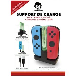 Manette Geek Monkeys Support de charge manettes pour Nintendo Switch Noir - Publicité