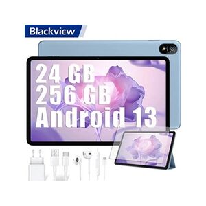 Blackview Tab 18 Tablette Tactile 11.97 pouces Android 13 2.4G+5G Wifi, RAM 24 Go ROM 256 Go/SD 1 To 8800mAh Tablette PC - Bleu - Publicité