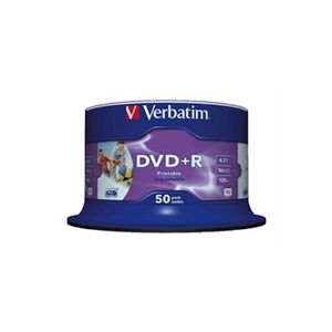 Verbatim - 50 x DVD+R - 4.7 Go 16x - noyau intérieur imprimable, surface imprimable avec photo - spindle - Publicité