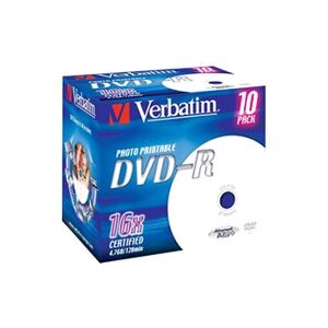 Verbatim DVD-R 4,7 Go imprimable x 10 - Publicité