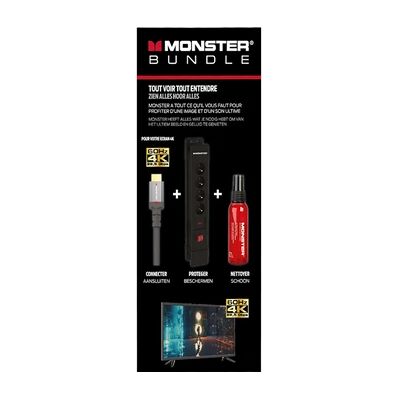 Monster Cable PACK HDMI 4K 22,5 GBPS CABLE HDMI 2.0 1,8 M+ PARAFOUDRE 4 PRISES + KIT DE NETTOYAGE ECRAN 60 ML - Publicité Monster Cable PACK HDMI 4K 22,5 GBPS CABLE HDMI 2.0 1,8 M+ PARAFOUDRE 4 PRISES + KIT DE NETTOYAGE ECRAN 60 ML - Publicité