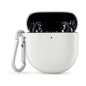 Accessoires audio Bose QuietComfort Earbuds II Etui de protection en silicone blanc - Publicité