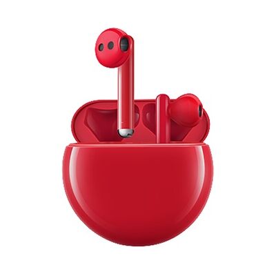 Huawei FreeBuds 3 - Rouge - Publicité Huawei FreeBuds 3 - Rouge - Publicité