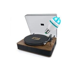 Muse platine vinyle mt-106 bt, 3 vitesses 33/45/78 tours, stéréo 2x5w - bluetooth, usb pour la lecture et l'encodage, diams led - Publicité