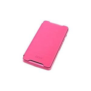 Acer Flip Cover - Etui à rabat pour téléphone portable - polyuréthane - rose - pour Liquid Z200 - Publicité