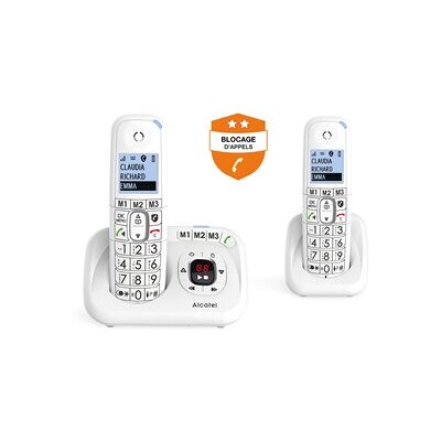 Téléphone sans fil Alcatel XL785 Duo avec répondeur - Blanc - Publicité Téléphone sans fil Alcatel XL785 Duo avec répondeur - Blanc - Publicité