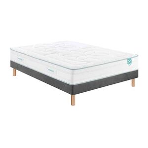 Merinos Ensembles matelas sommier, latex 100% naturel 7 zones 22cm COZYGREEN 140x190 - Publicité