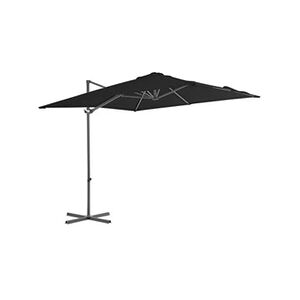 GENERIQUE Parasol déporté avec mât en acier Noir 250x250 cm - Publicité