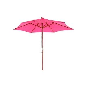 Mendler Parasol Florida, parasol de jardin parasol de marché, Ø 3m polyester/bois rose - Publicité