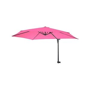 Mendler Parasol mural Casoria, 3m inclinable, polyester aluminium/acier 9kg rose - Publicité