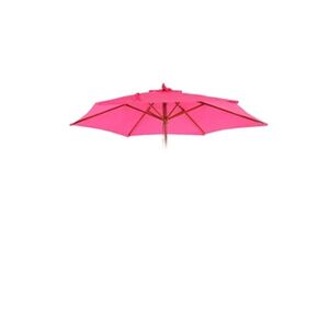 Mendler Housse de rechange pour parasol Florida Ø 3m polyester 6 baleines rose - Publicité
