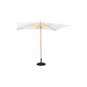 Parasol Sweeek Parasol droit rectangulaire en bois 2x3m - Cabourg Ecru - mât central en bois système d'ouverture manuelle poulie - Publicité