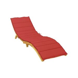 VIDAXL Coussin de chaise longue rouge 200x60x3 cm tissu oxford - Publicité