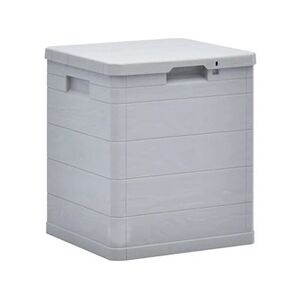 Coffre de rangement vidaXL Boîte de rangement de jardin 90 L Gris clair - Publicité